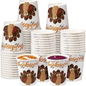 Thanksgiving turkey Disposable Paper Cups 12oz 150 Pack
